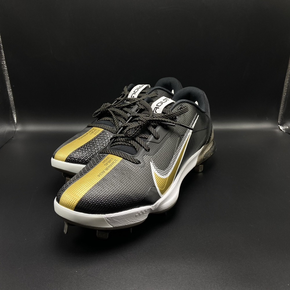 Nike Force Zoom Trout 7 Pro Black Gold White Mens Size‎ 12.5 CQ7224-012